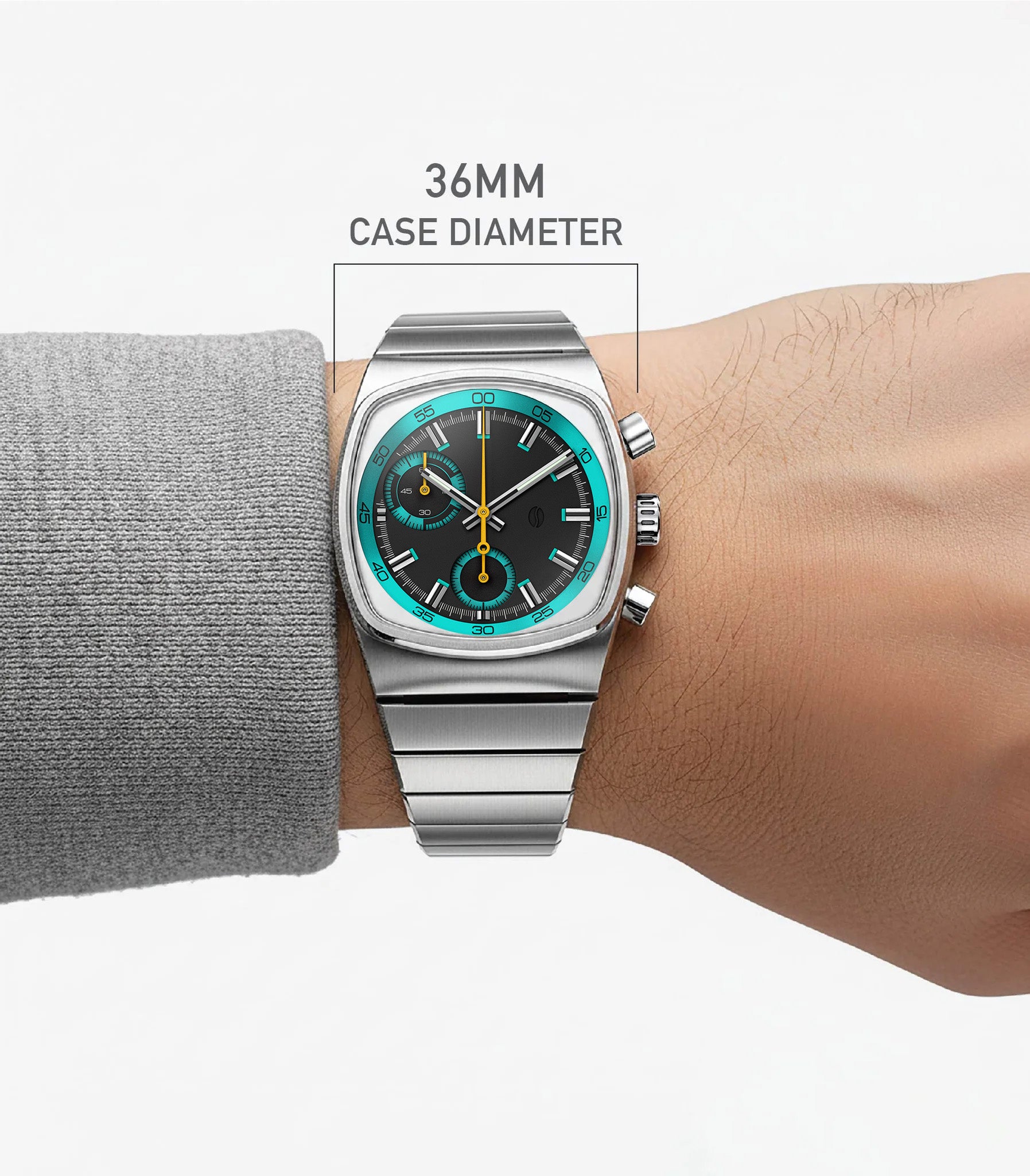 Metric - Teal and Yellow